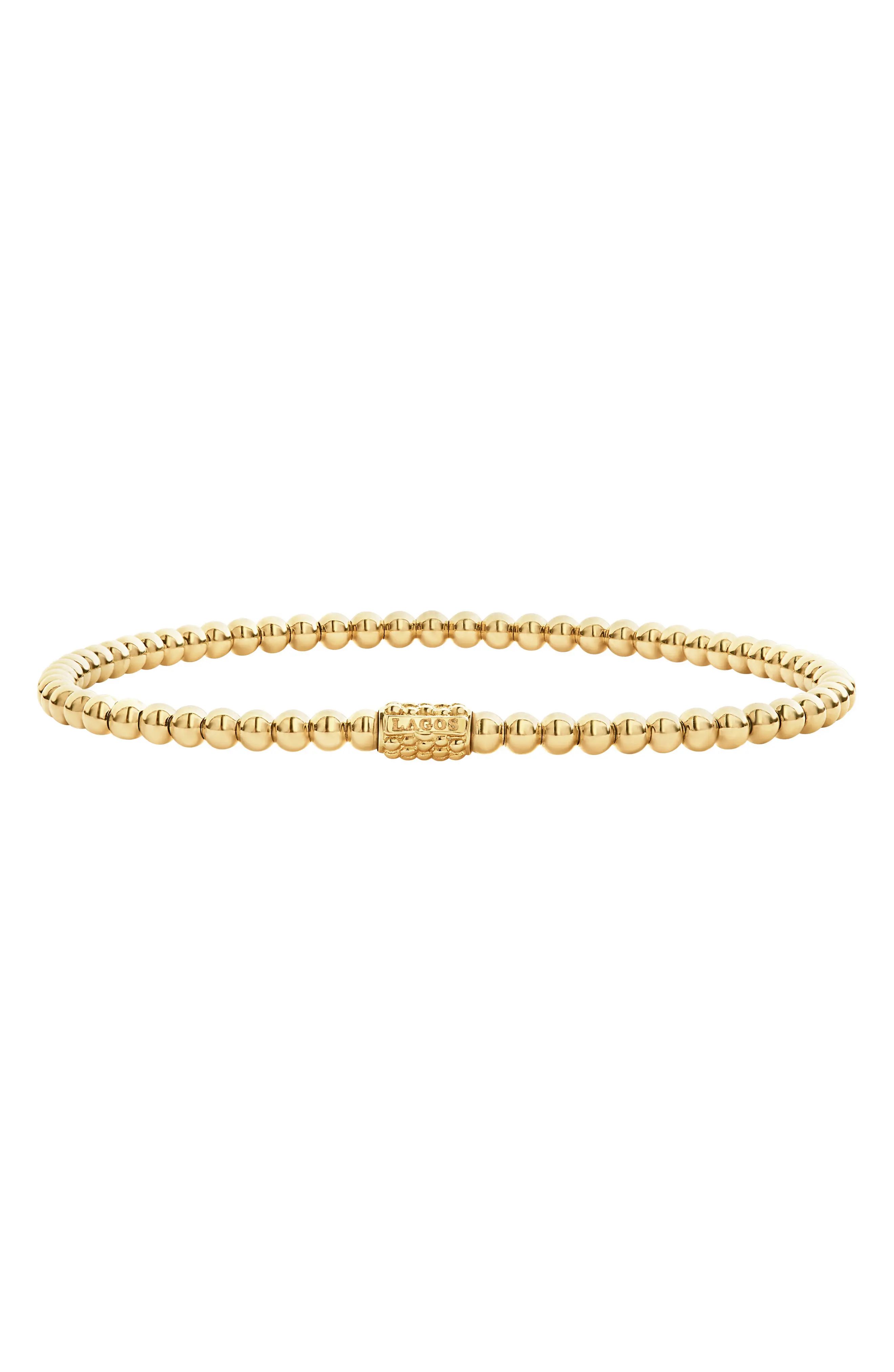 LAGOS Caviar Gold Ball Stretch Bracelet | Nordstrom