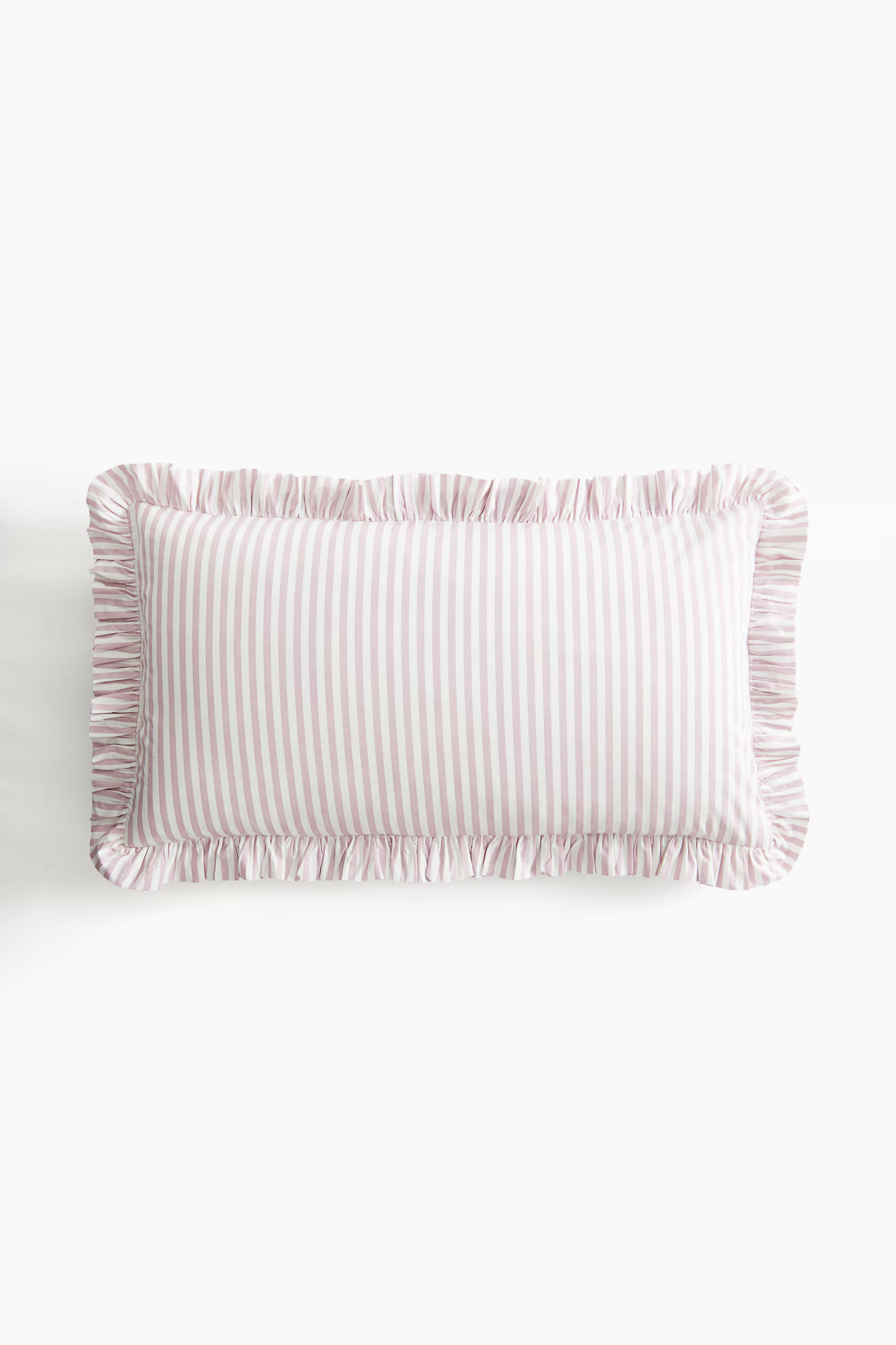 Printed Cotton Pillowcase - Pink/striped - Home All | H&M US | H&M (US + CA)