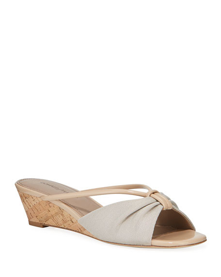 Donald J Pliner Andra Wishbone-Strap Wedge Sandals | Neiman Marcus