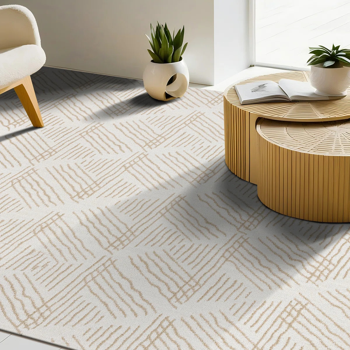 Hand Tufted Wool Geometric Indoor Rug | Wayfair North America