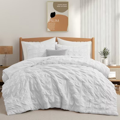 Peace Nest 3 Piece Crinkle Textured Comforter Set | Target