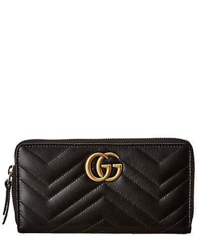 GG Marmont Matelasse Leather Zip Around Wallet | Gilt