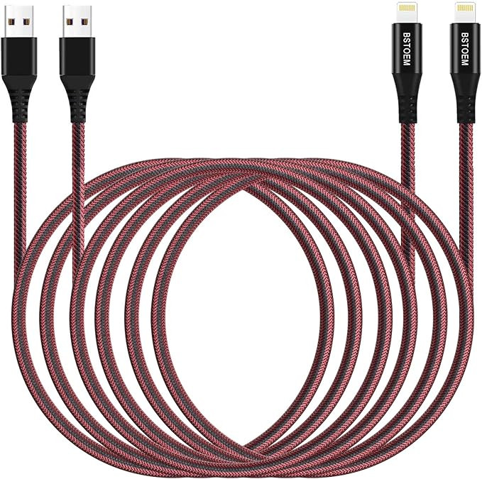 Long iPhone Charger Apple 10ft Extra Lightning Charging Cable 2Pack 10 Foot Cord for iPhone 13/12... | Amazon (US)