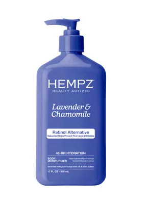 Hempz Beauty Actives Lavender & Chamomile Herbal Body Moisturizer with Retinol Alternative, White, 17 Ounces | Belk