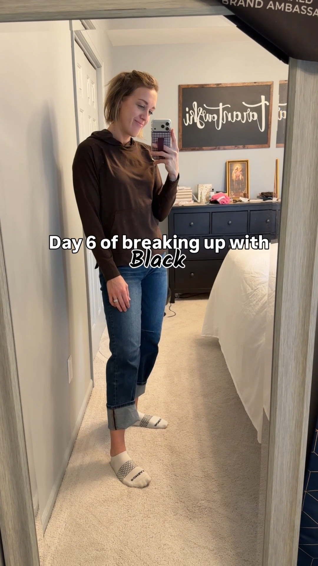 Day 7 of breaking up with Black!🙅🏼‍♀️ (forgot to change the number in the video🫣😅)

Got off track a bit with sickness and we KNOW I was not posting anything when I was sick. 😜

Here for a simple light sweatshirt and mini barrel jean. Just a great everyday look for a mom!

#LTKmomlife #LTKootd #LTKgrwm