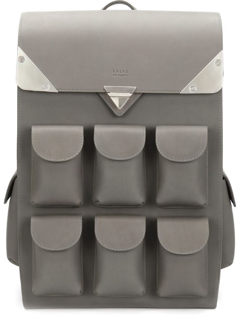 Valas - Voyager backpack - unisex - Leather/Suede - One Size, Grey, Leather/Suede | FarFetch US