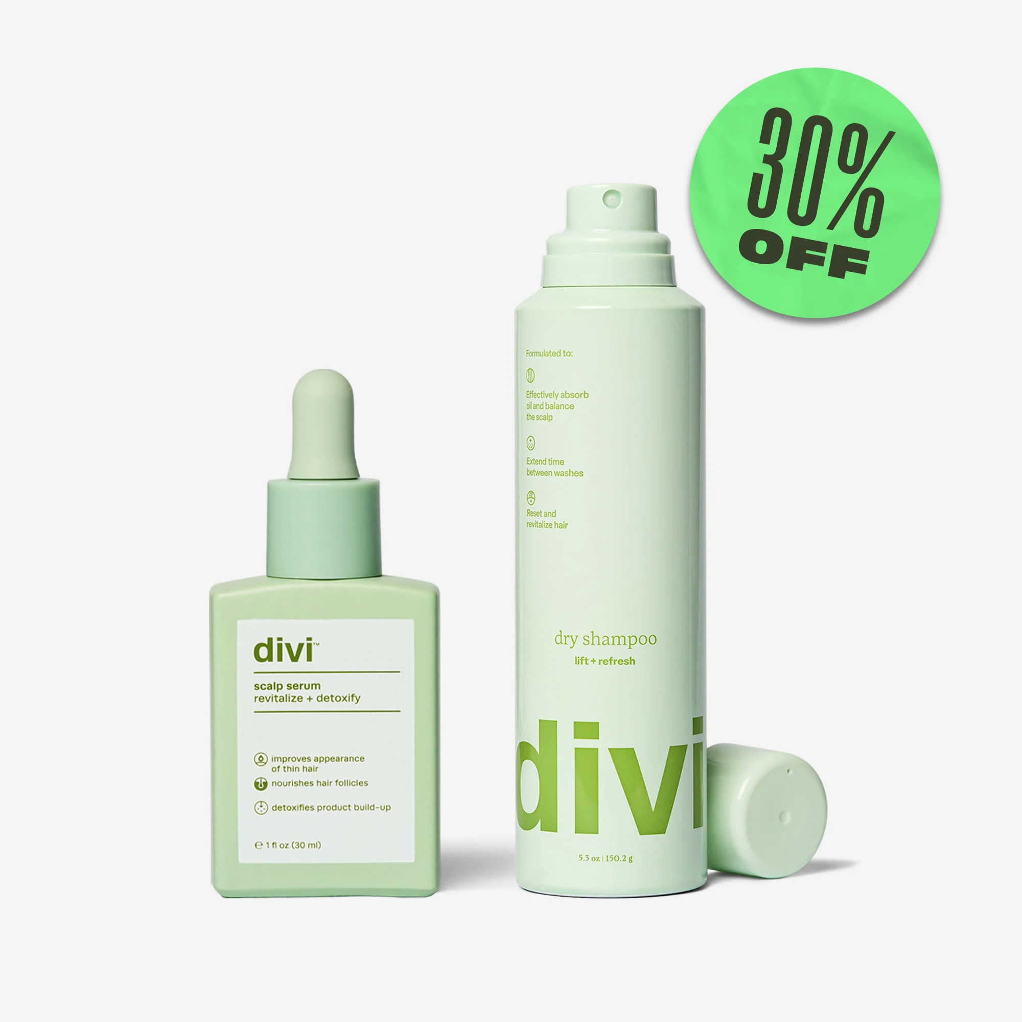 Best Sellers Bundle | Dry Shampoo & Scalp Serum for a Hydrated Scalp | Divi Official