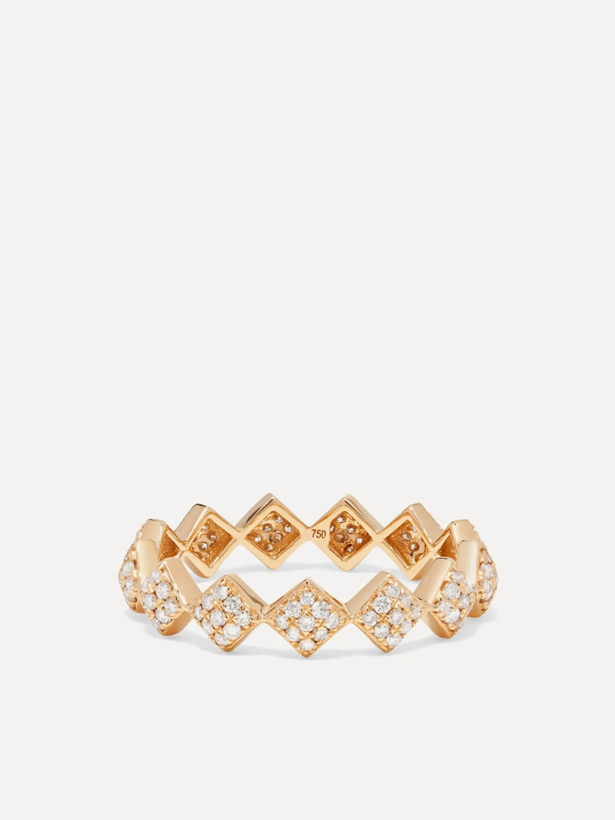 Tattoo 18-karat gold diamond ring | NET-A-PORTER (US)