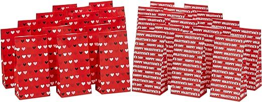 Hallmark Valentine's Day Paper Treat Sacks (30 Bags: Happy Valentine's Day, Hearts) for Classroom... | Amazon (US)