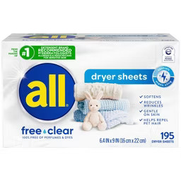 All Free Clear Fabric Softening Sheets - 195ct | Target