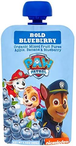 Paw Patrol Bold Blueberry Organic Mixed Fruit Squeeze Pouch, 3.5 oz. (Pack of 10) | Amazon (US)