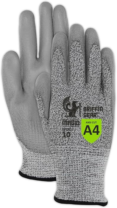 MAGID Griffin Gear ANSI A4 Liquid Repellent Nitrile Work Gloves, 144 Pairs, Size 9/Large, GPD452 | Amazon (US)