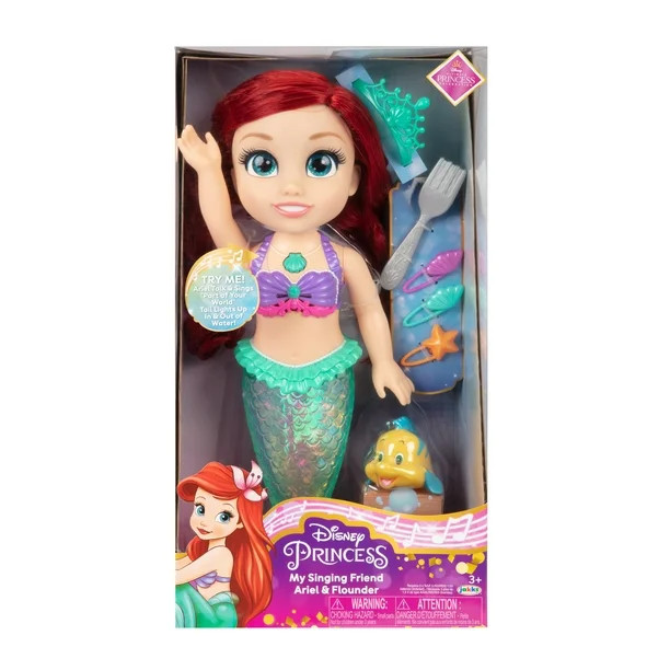 Disney Princess the Little Mermaid My Singing Friend Bath Time Play Ariel and Flounder | Walmart (US)