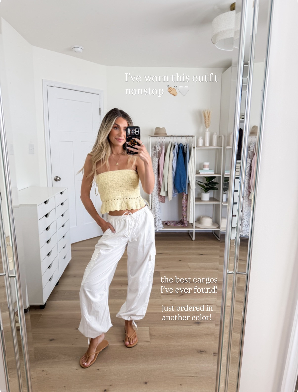 my new favorite cargo pants — just grabbed them in another color too! Size xxs! Top comes in a few colors and has gotten me a ton of compliments — size xs 

#LTKPetite #LTKSaleAlert #LTKootd