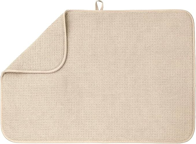 Bellemain XXL Dish Mat 24" x 17" (LARGEST MAT) Microfiber Dish Drying Mat, Super absorbent (Ivory... | Amazon (US)