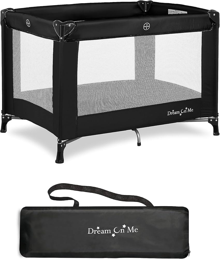 Dream On Me Nest Portable Play Yard With Carry Bag And Shoulder Strap, Black | Amazon (US)