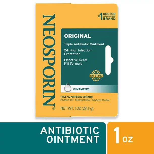 Neosporin Original First Aid Antibiotic Bacitracin Ointment, 1 oz | Walmart (US)