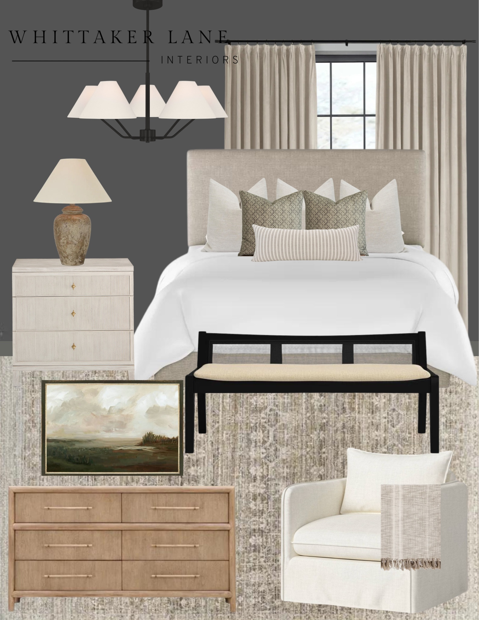 Master bedroom, master bedroom inspo, transitional bedroom, transitional decor, affordable bedroom, guest bedroom, dresser, accent chair, transitional light fixture, lamp, bench, end of bed bench, nightstands, studio McGee, McGee and co, amber interiors, amber lewis 

#LTKhome #LTKU #LTKMostLoved