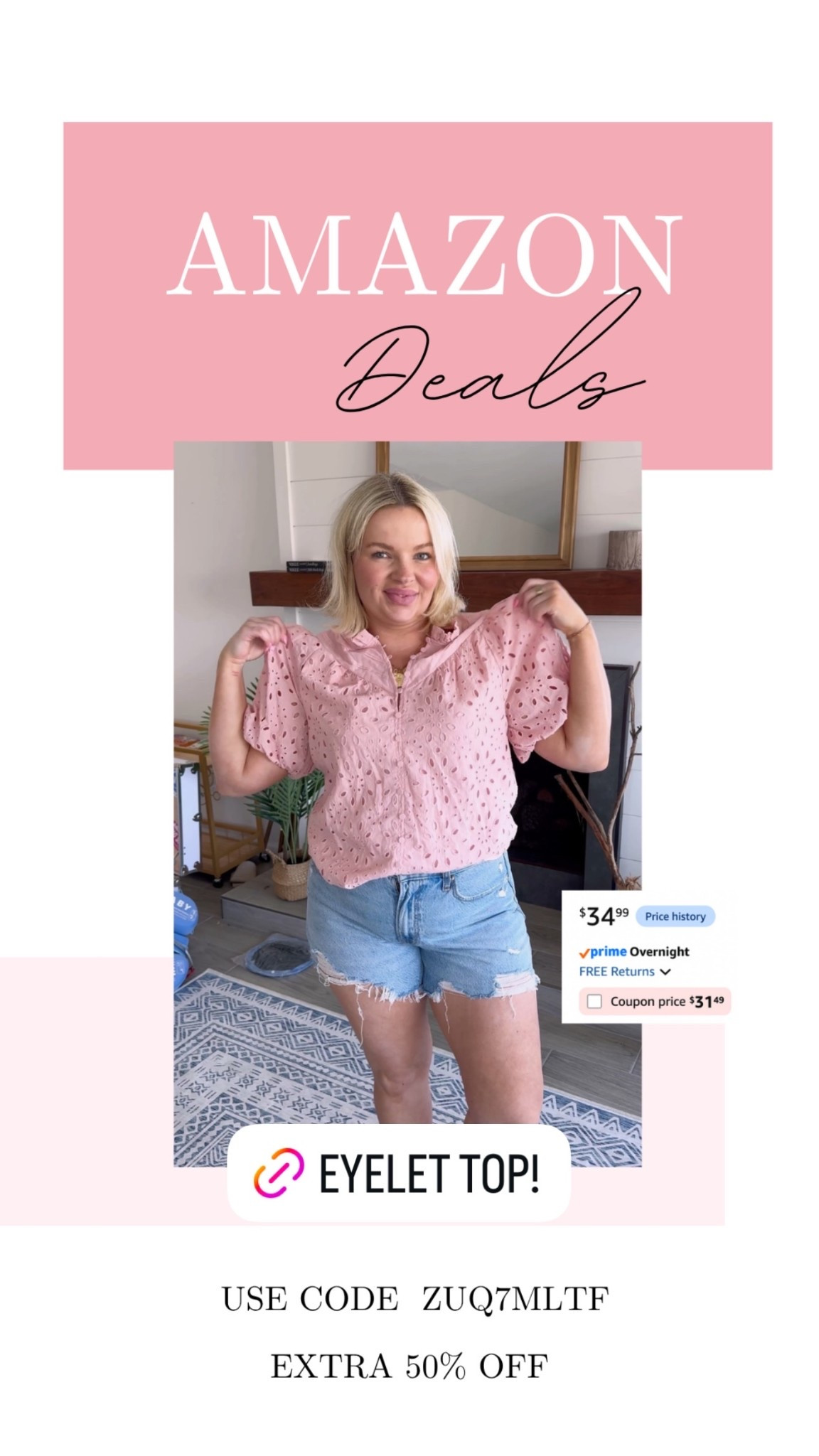 Cutest puff sleeve eyelet embroidered top on deal! So cute for summer and easy to dress up or down!

#LTKMidsize #LTKSeasonal #LTKSaleAlert