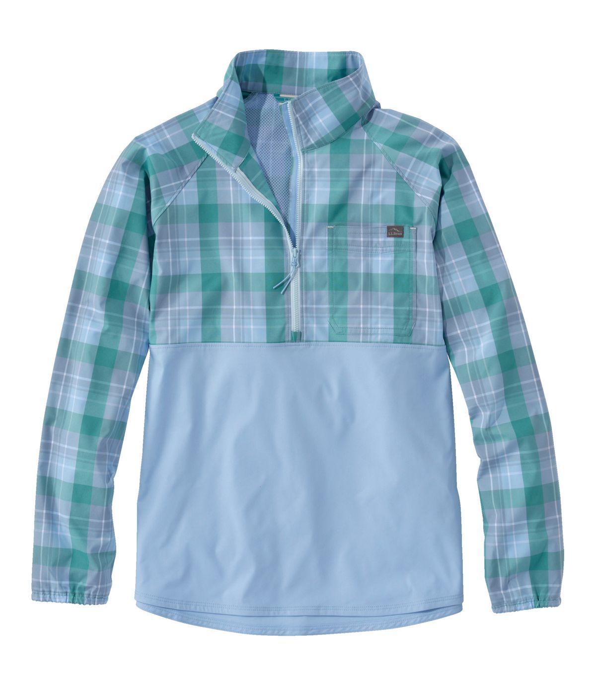 Women's Everyday SunSmart® Woven Shirt, Quarter-Zip Pullover Colorblock | L.L. Bean