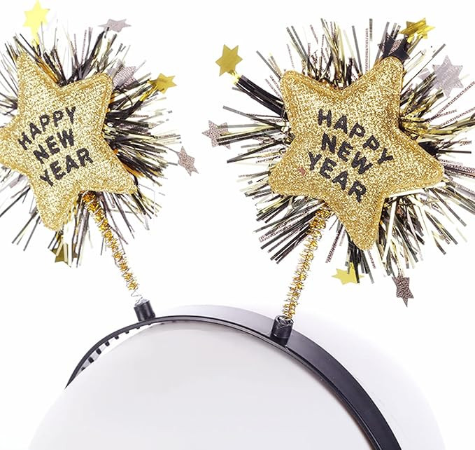Happy New Year Headband Tiara 2025 New Year Eve Hair Hoop Headdress Hair Accessories Holiday Part... | Amazon (US)
