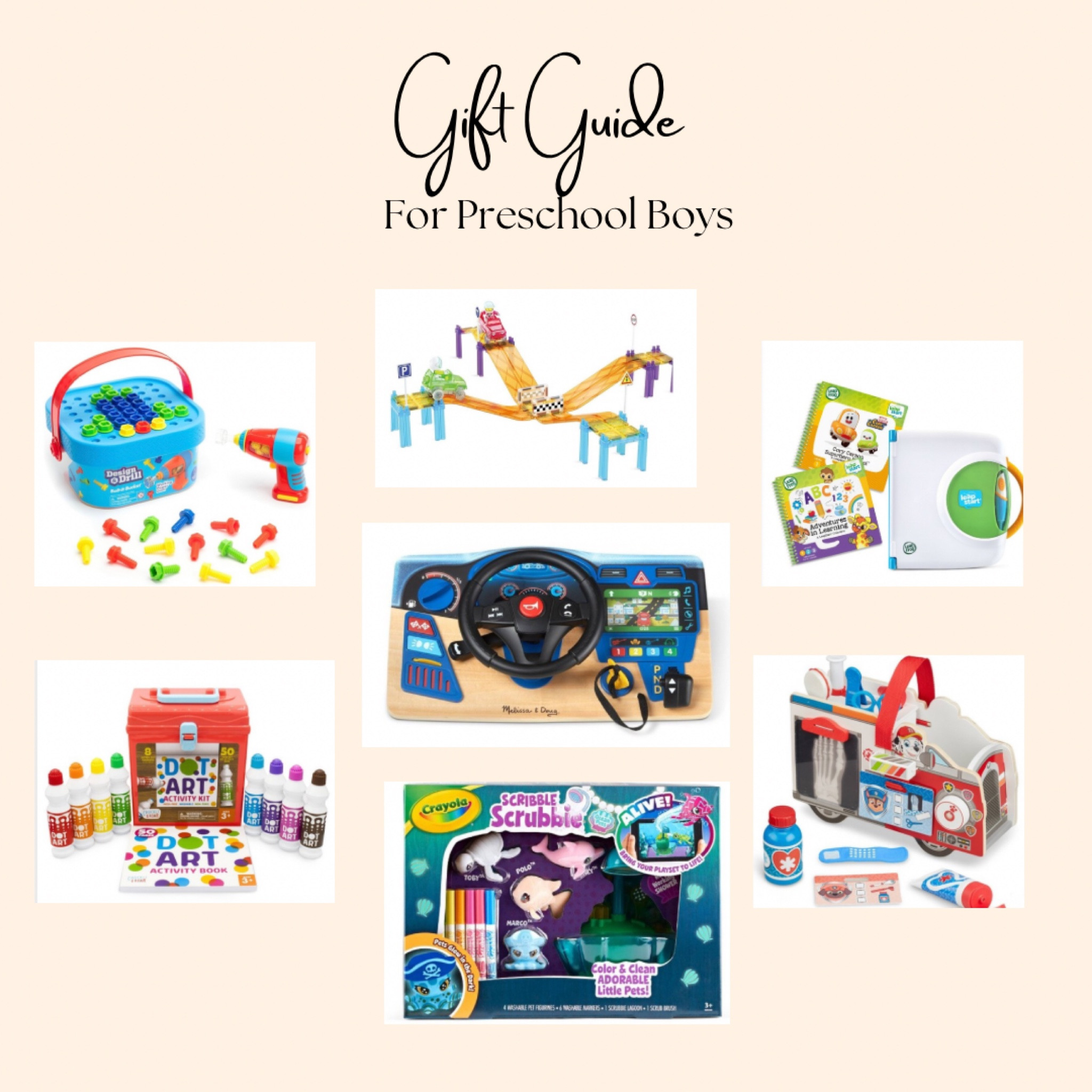 Gift guide for preschool boys, gift guide for toddler boys, educational gifts for kids 

#LTKGiftGuide #LTKKids #LTKHoliday