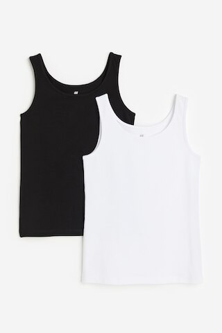 H & M - 2-pack Tanks - White | H&M (AU)