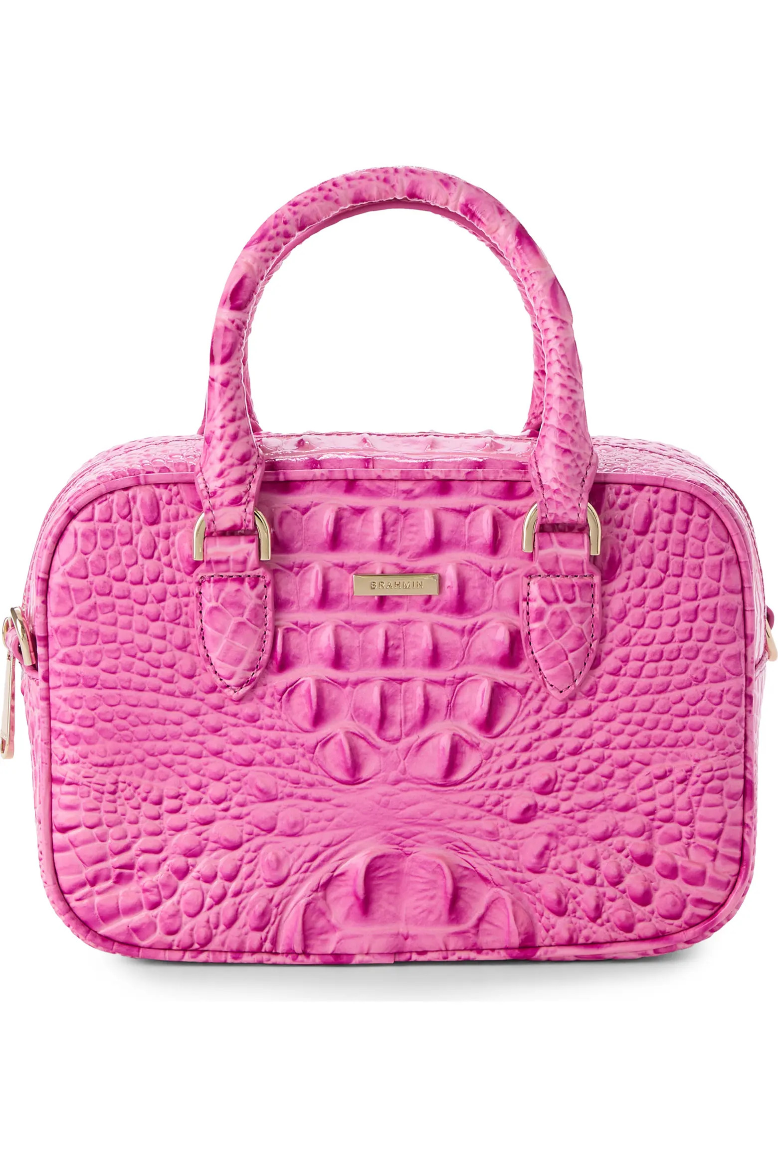 Mara Croc Embossed Leather Top Handle Bag (Women) | Nordstrom | Nordstrom