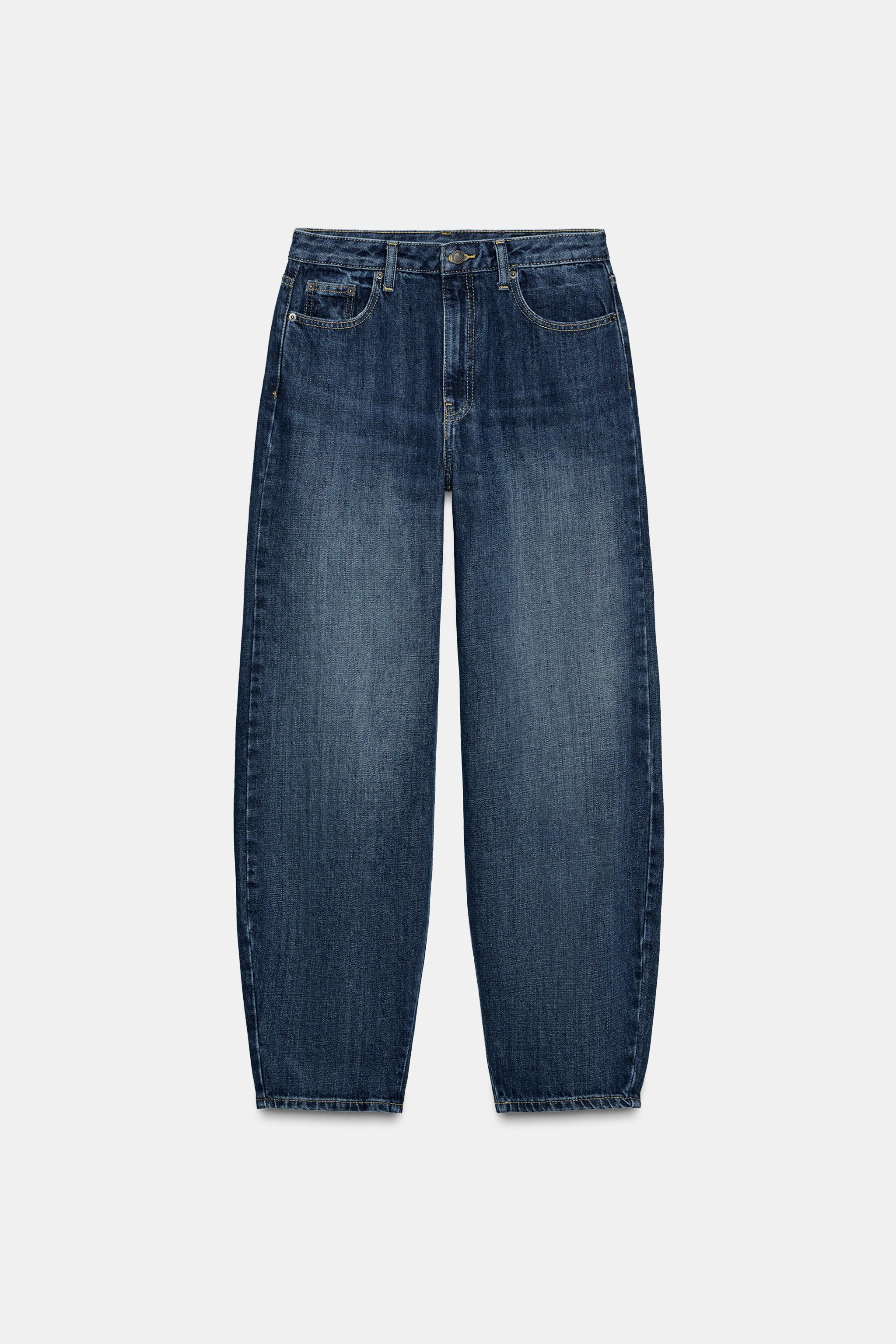 ZW COLLECTION BARREL MID-RISE JEANS | Zara US
