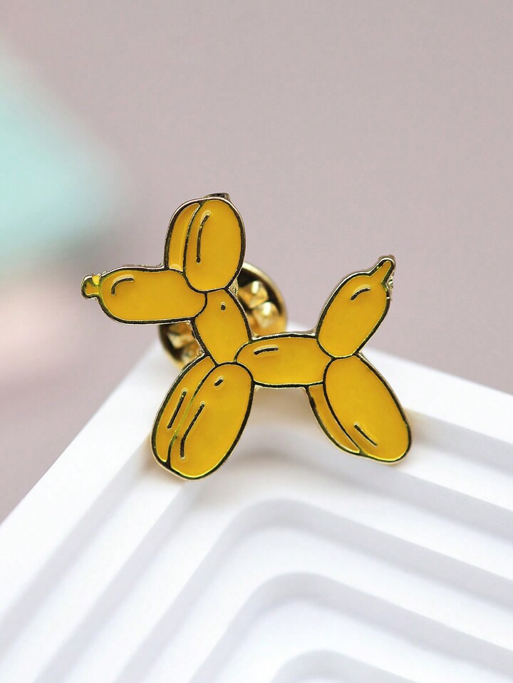 Cute Balloon Dog Brooch, Adorable Animal Metal Badge, Creative Backpack & Collar Decoration Pin | SHEIN