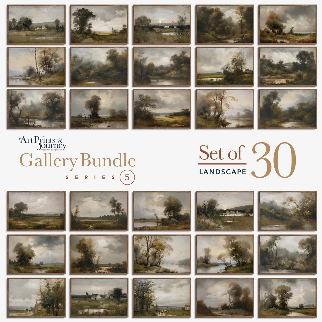 Vintage Farmhouse Landscape Gallery Print Set | Vintage Landscape PRINTABLE Collection of 30 | Pr... | Etsy (US)