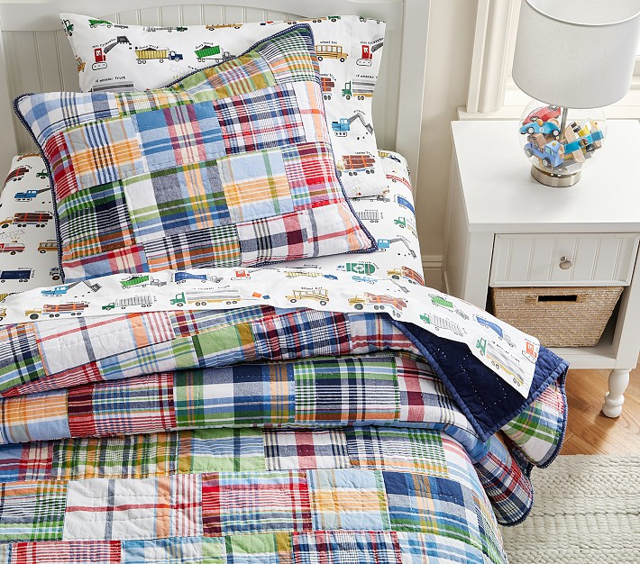 Madras Quilt & Shams | Pottery Barn Kids