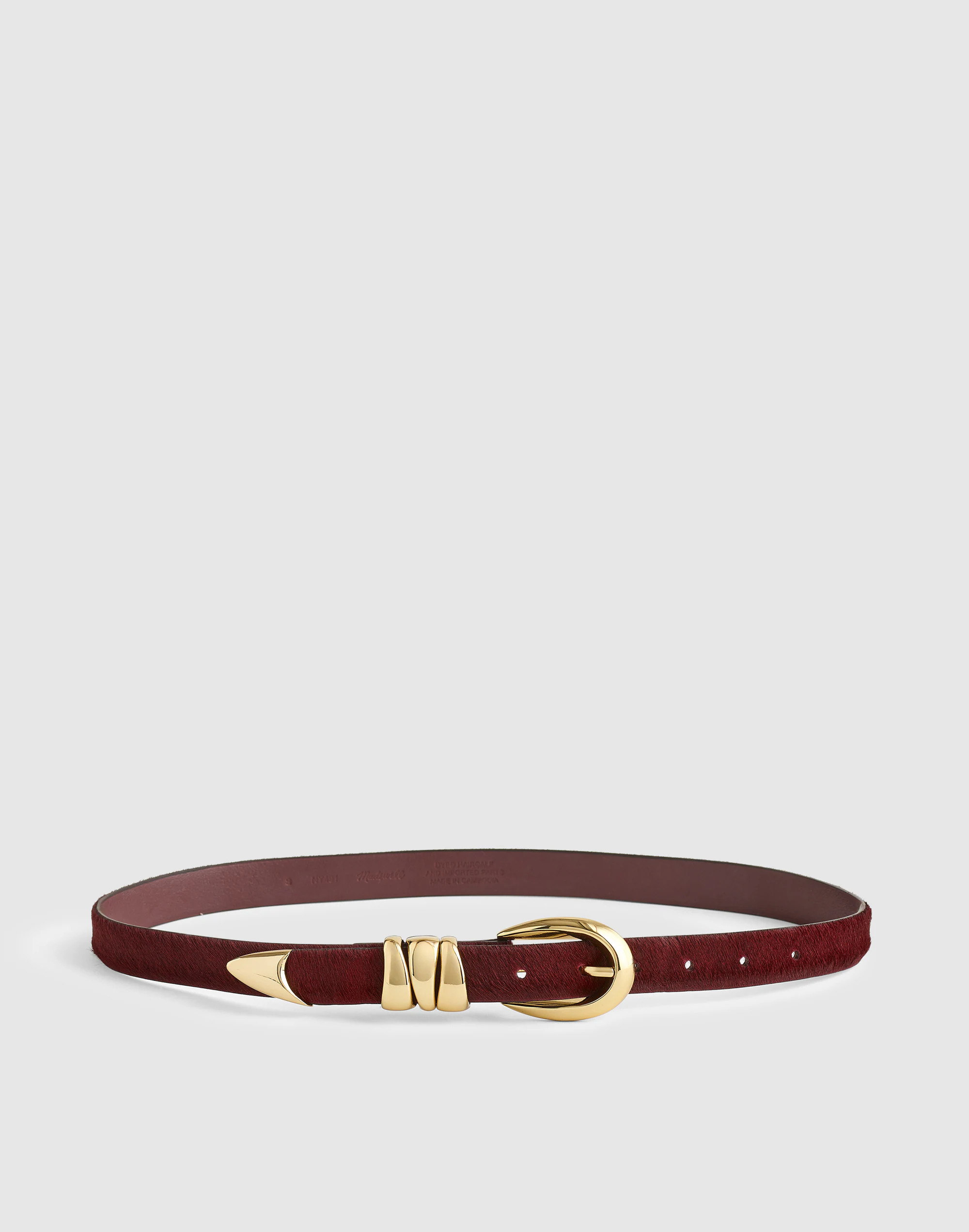 Triple Metal Keeper Belt in Haircalf | Madewell