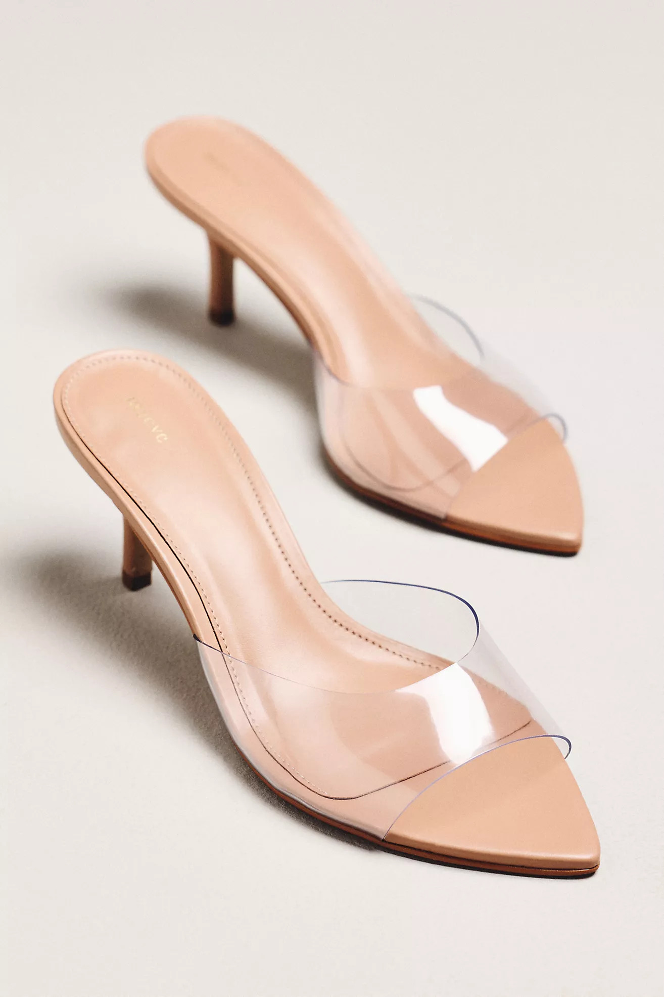 Maeve PVC Pointed-Toe Mule Heels | Anthropologie (US)