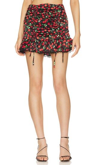 Kym Mini Skirt in Black Cherry | Revolve Clothing (Global)