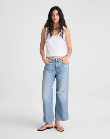 Low-Slung Baggy Crop Jeans | Madewell