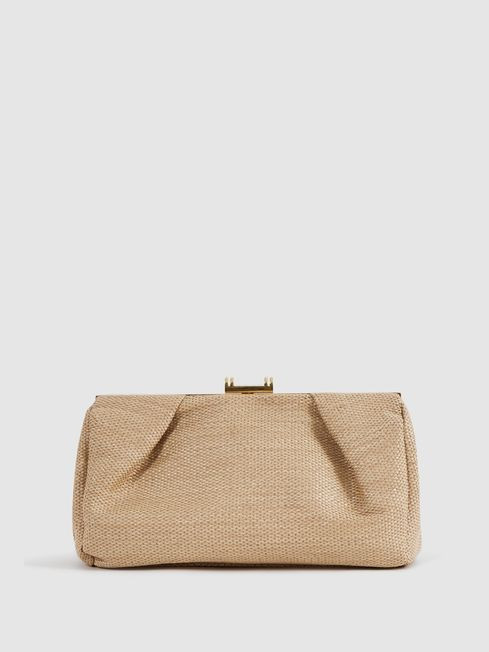 Woven Clutch Bag | Reiss UK