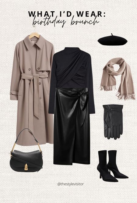 Love this long faux leather wrap skirt. Paired it with a draped top and trenchcoat for a nonchalant but sleek look. You can also opt for a coat for extra warmth of course. Read the size guide/size reviews to pick the right size.

Leave a 🖤 to favorite this post and come back later to shop

#trenchcoat #midi skirt #date night look #partywear #

#LTKeurope #LTKSeasonal #LTKstyletip