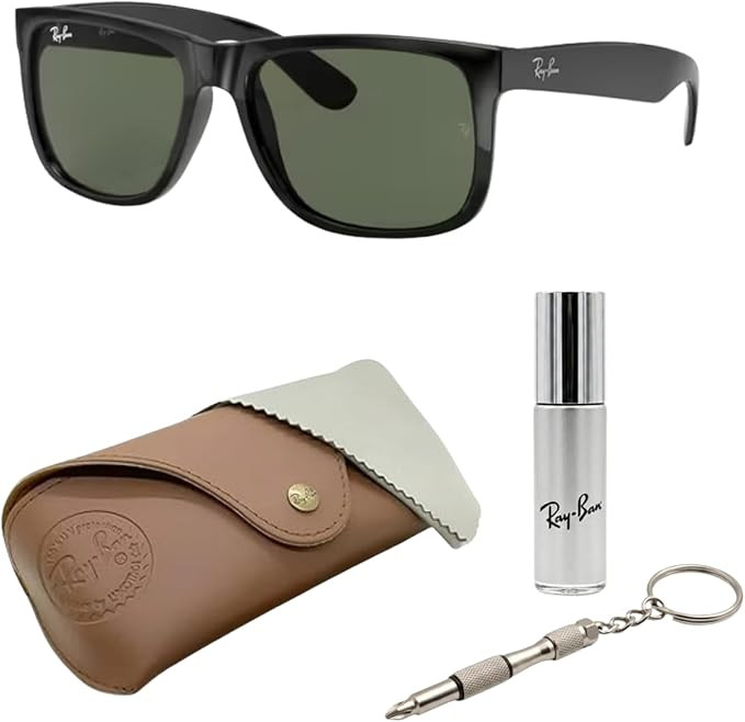 Ray-Ban RB4165 JUSTIN CLASSIC Square Shape Sunglasses with Official Eyewear Kit | Amazon (US)
