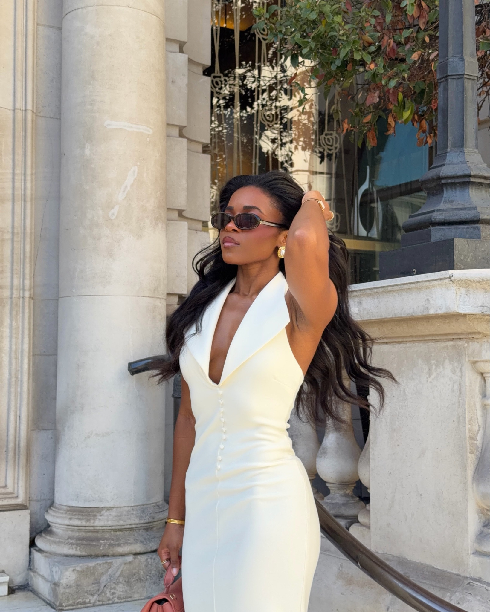 something about a little white dress 🤍 @meshki 

#summerinlondon #pinterestgirl #meshki #blackgirlluxury #summeroutfit