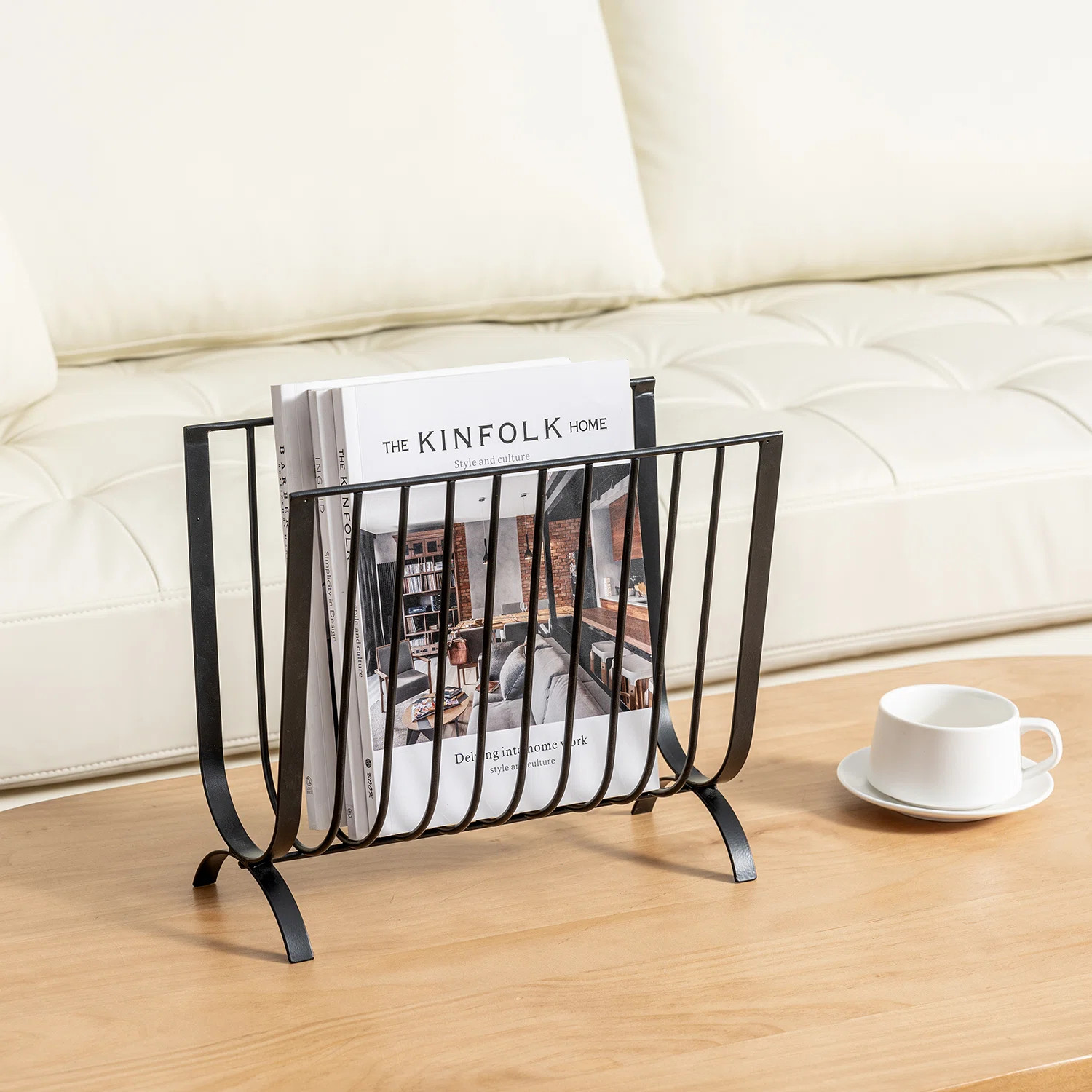 Metal Black Standing Magazine Rack | Wayfair North America