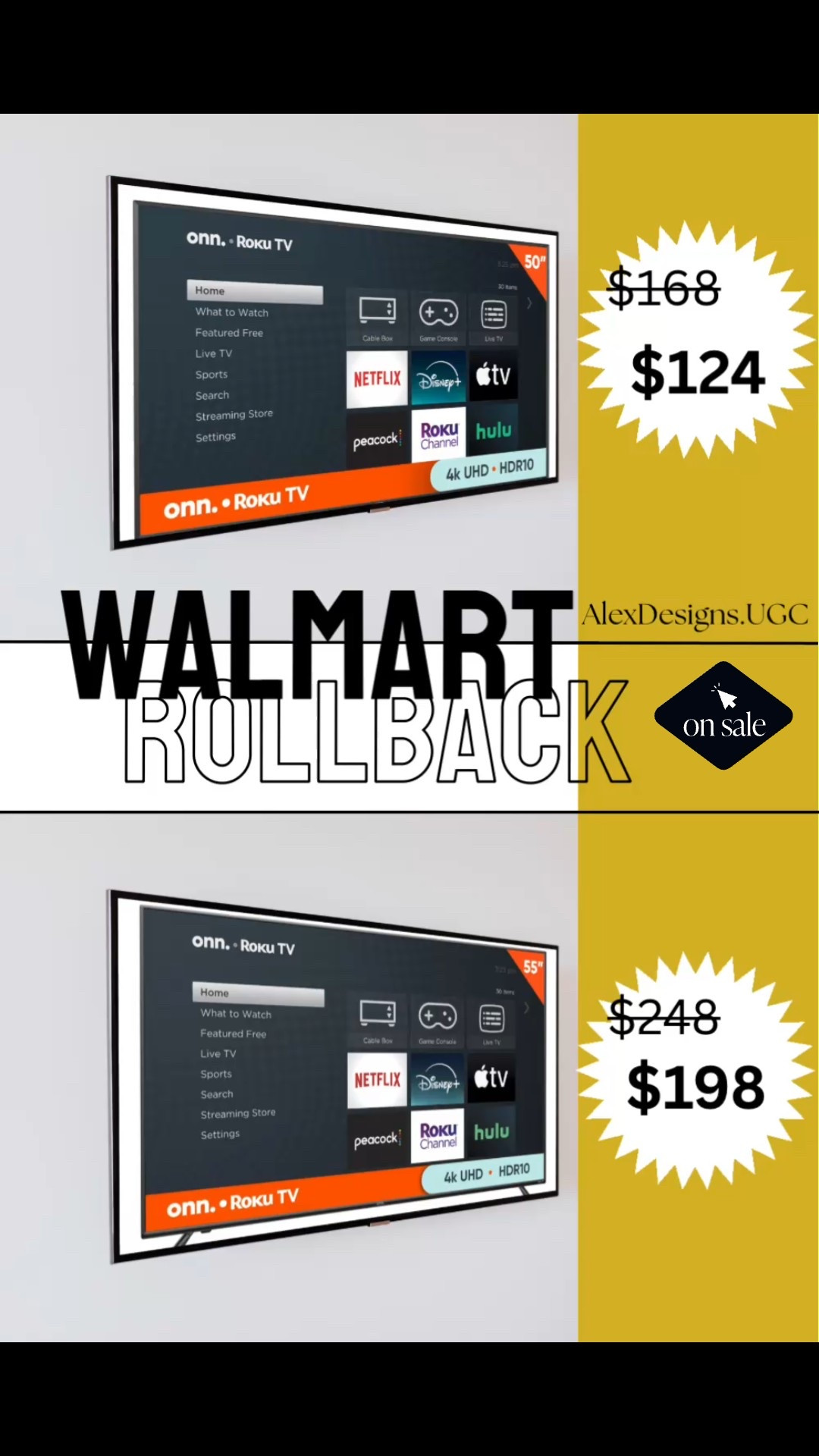 Score a massive deal on these TVs. Roku Smart TVs – now only $124 (50”) and $198 (55”)!
Perfect for upgrading your living room, guest room, or dorm without breaking the bank.
Stream your faves: Netflix, Disney+, Apple TV, Hulu & more in 4K UHD with HDR10.
Hurry—limited-time rollback only at Walmart!

#WalmartFinds #RollbackDeals #SmartTVSale #TVDeals #BudgetFriendly #LTKHome #LTKDeal #HomeEssentials #TVUnder200 #OnnRokuTV #LTK #viral


#LTKSaleAlert #LTKHome #LTKFamily