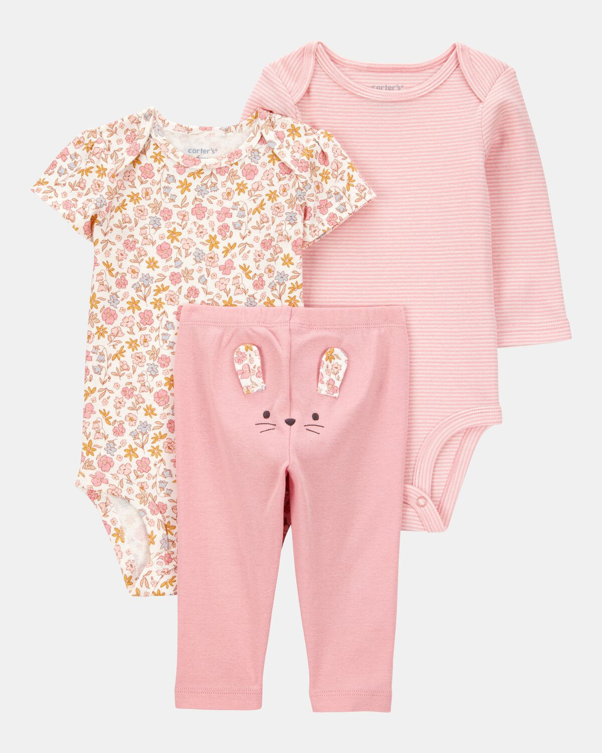 Baby Girl 3-Piece Floral Mouse Little Character Set® - Pink | Carter's Inc