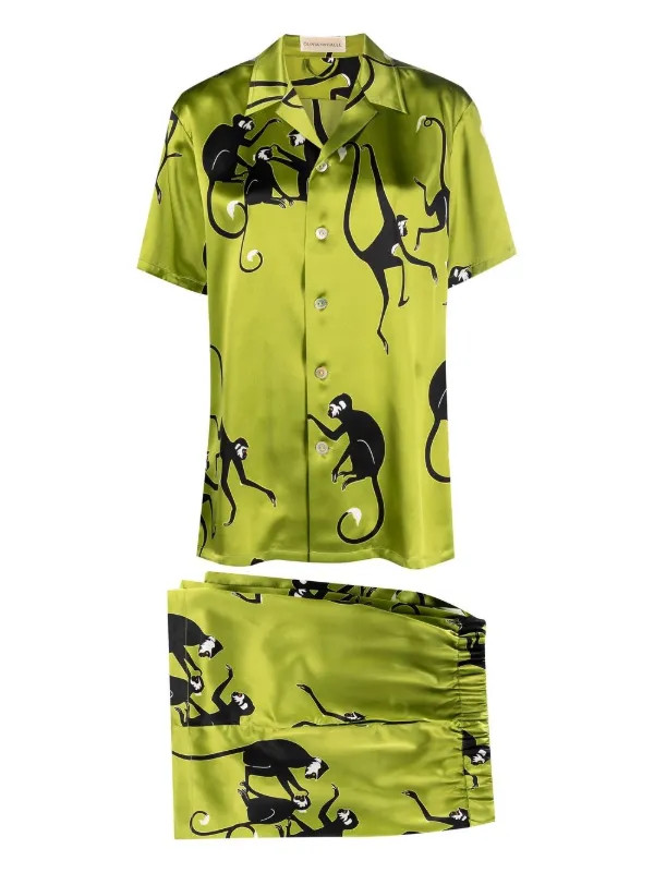monkey-print short pyjama set | Farfetch Global