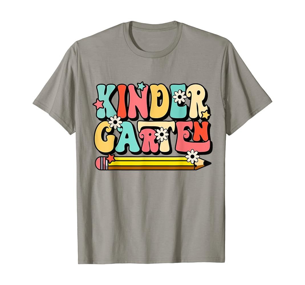 Groovy Hello Kindergarten Vibes Retro Teacher Back To School T-Shirt | Amazon (US)