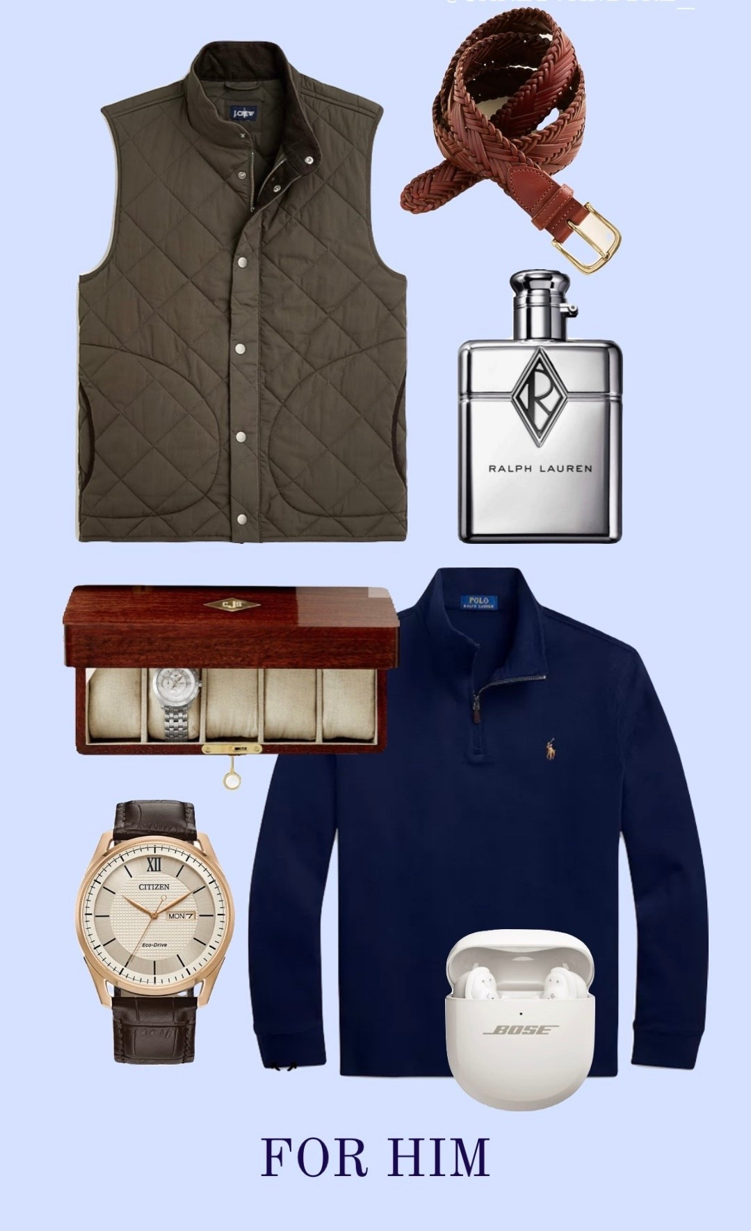 For him! Seth loves this cologne, quarter zip, earbuds, and belt! The watch and vest are definitely things he’d like to receive as well. #mensgiftguide #forhim 

#LTKFindsUnder100 #LTKGiftGuide #LTKMens