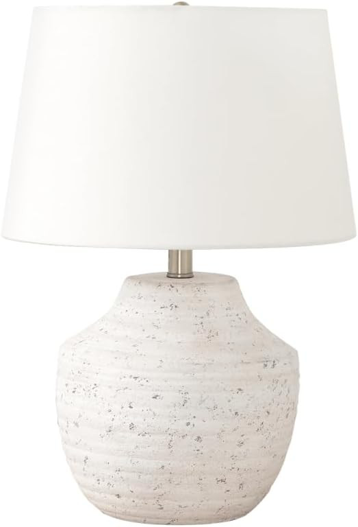 Monarch Specialties I 9730 LightingTable Lamp, Cream Concrete, Ivory/Cream Shade, Modern | Amazon (US)