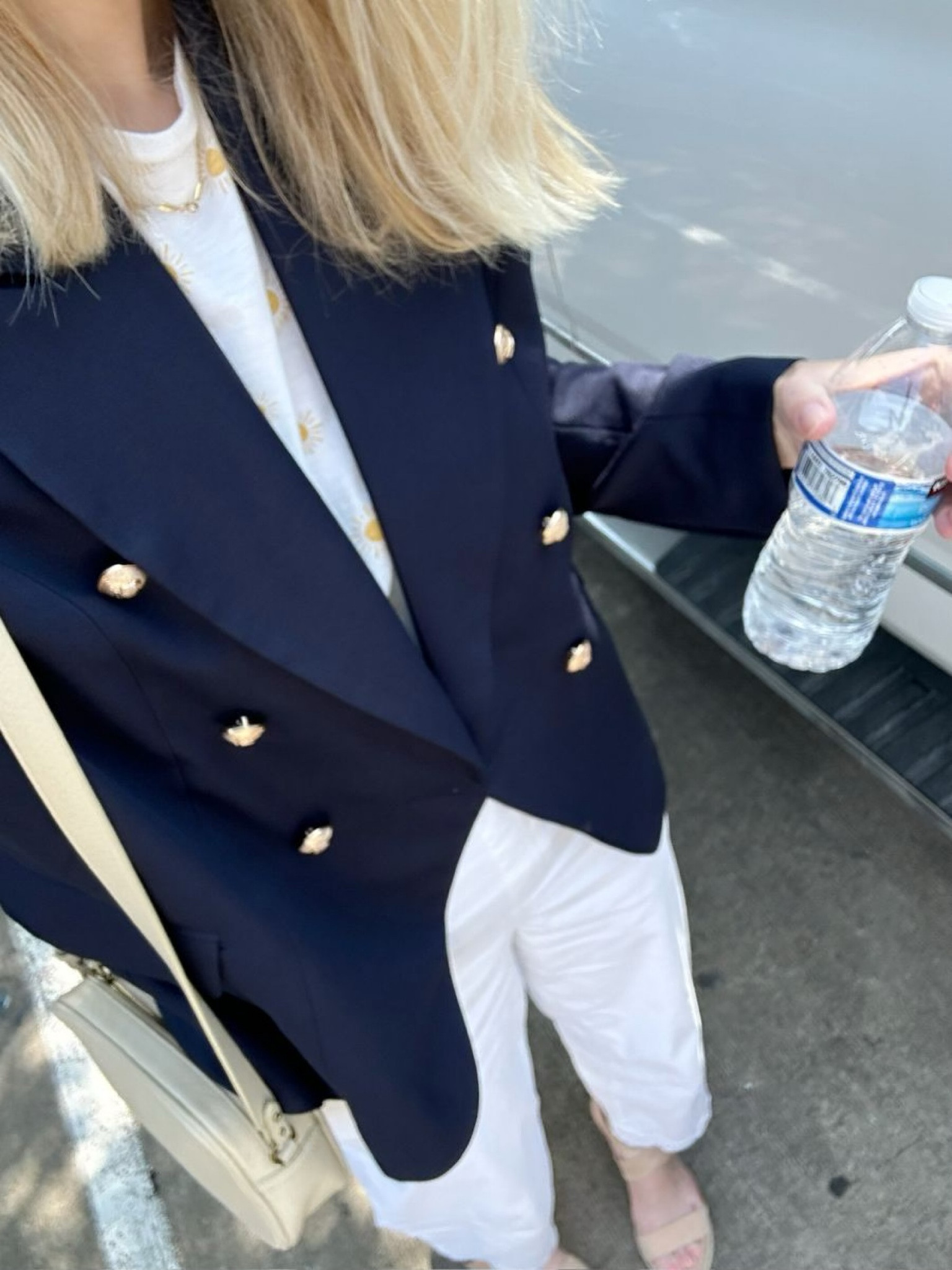 Dressing up a simple t-shirt with a blazer and my favorite pants from Spanx!

#LTKstyletip #LTKFind #LTKSeasonal