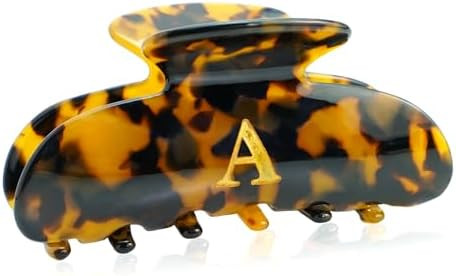 Acrylic Letter Hair Clips for Women - Monogram Hair Claw Alphabet Large Hair Clip, Fashion Glitte... | Amazon (US)