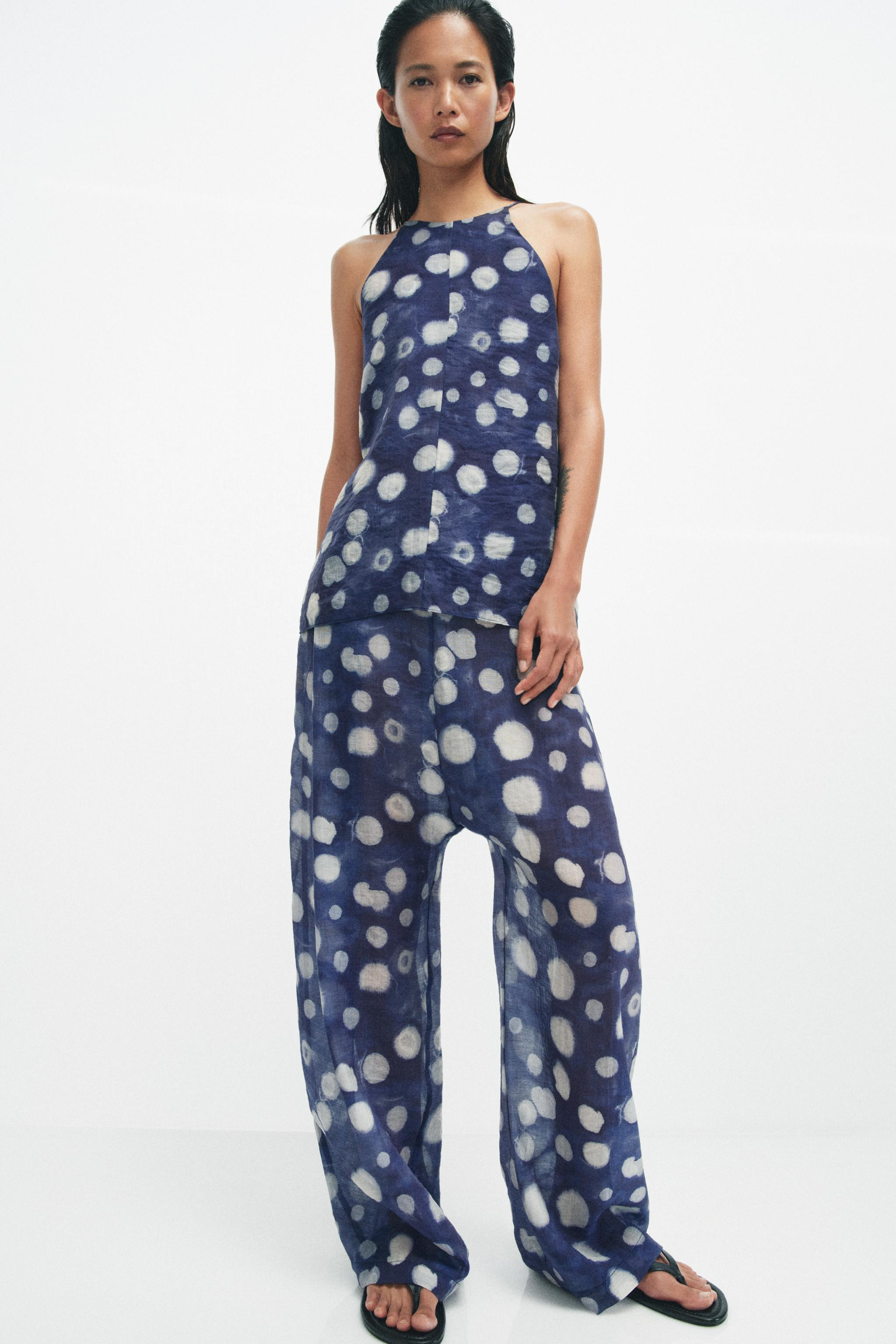 ZW COLLECTION POLKA DOT TOP | Zara US